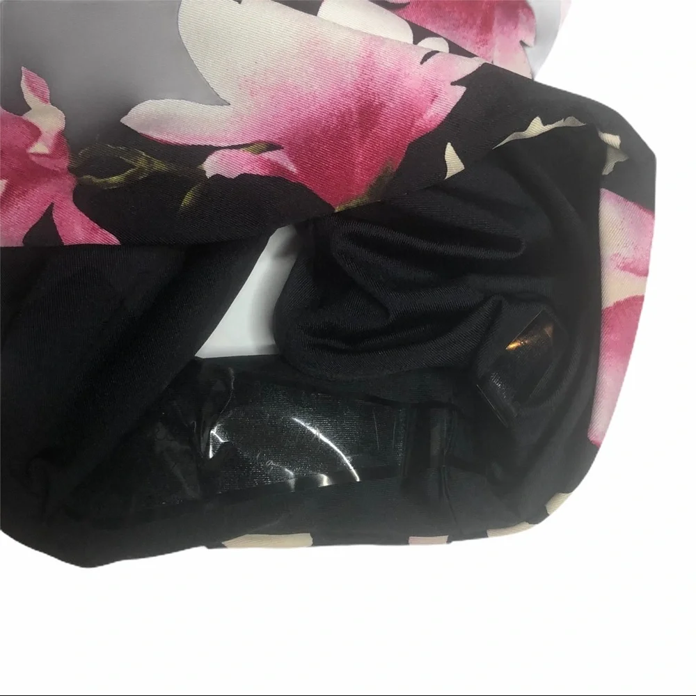 NWT Frankies Bikinis Poppy One Piece Black Lotus Bathing Suit S